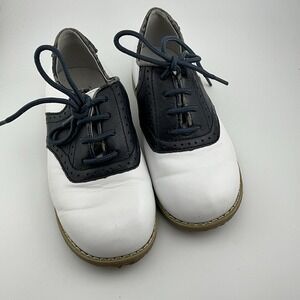 L'Amour Boutique Boys Leather Classic‎ Saddle Dress Shoes Toddler Size 13